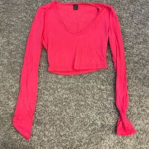 SHEIN SXY Solid Fitted Crop Tee